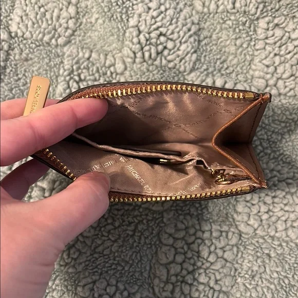 Michael Kors Brown Leather Card Holder - Picture 3 of 4